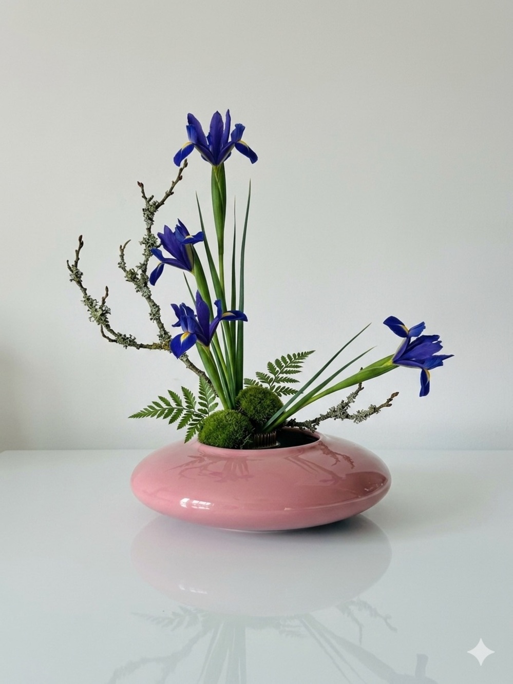 Canada Pottery Ikebana Vase Planter Pink Vintage Flying Saucer Vase Stamped